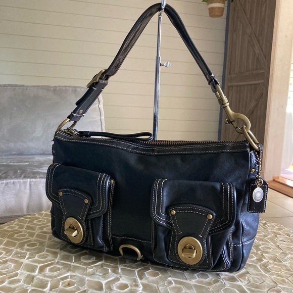 Coach 65th Anniversary Limited Edition Mandy Legacy Leather Shoulder Bag- Black - Picture 15 of 15